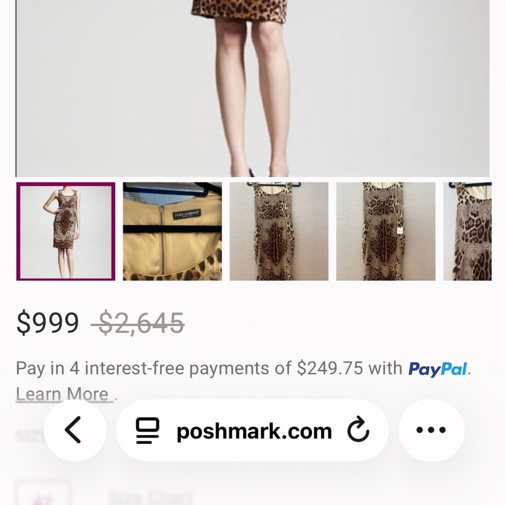 Dolce & Gabbana silk leopard print & lace dress IT38/0/XS - Picture 7 of 7
